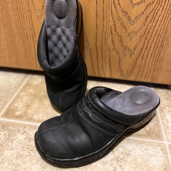 Softwalk Women’s Black Leather Abby Casual Clogs Sz-7.5 - Picture 1 of 7